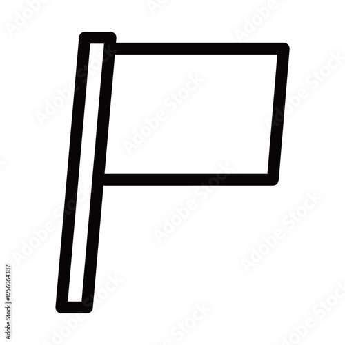 シンプルで太いラインのフラッグ