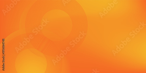 Modern abstract background featuring vibrant yellow and orange gradient tones with smooth vector circle shapes. Dynamic and minimal composition with soft transitions