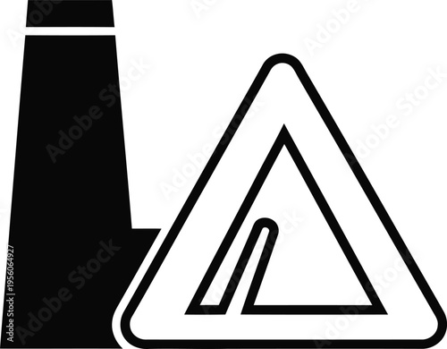 Road work ahead construction warning sign Vector