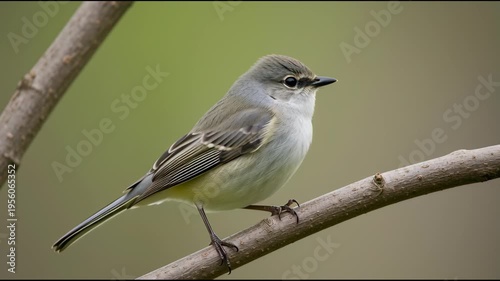 Small bird perched on branch outdoors.