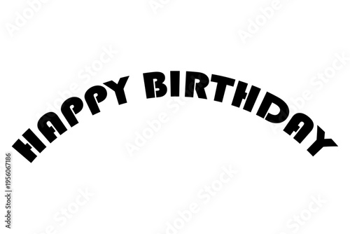 HAPPY BIRTHDAY - 手書き風にかわいく書いた、Happy Birthday（誕生日おめでとう）のロゴマーク
