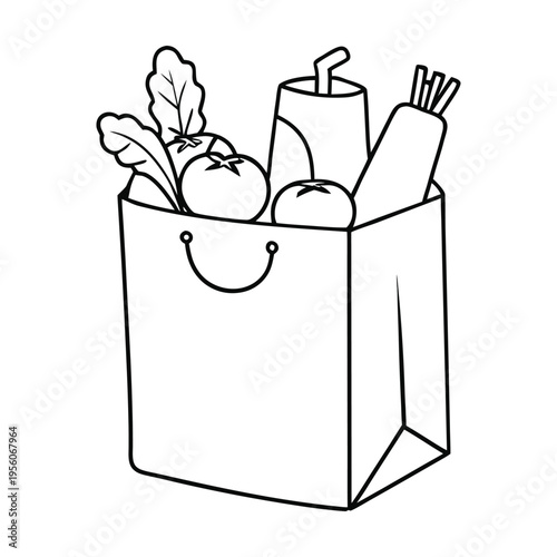 A sturdy grocery shopping bag designed for convenience, featuring durable handles and spacious interior. Perfect for carrying fresh produce, pantry items, and everyday essentials with ease.
