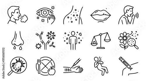 Vector graphic illustration of various health and medical icons