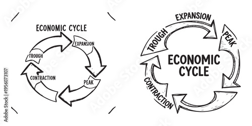 Business Scene Impact Crack Concept Illustration Black White Hand Drawn Sketch Background