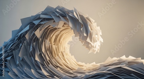Wallpaper Mural Surge of paperwork documents wave crashing forward Torontodigital.ca