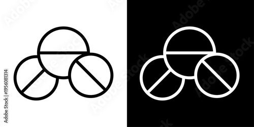 Tablet medicine icon representing healthcare, pharmacy, medication, pills, treatment, medical care and prescription for UI and app design.