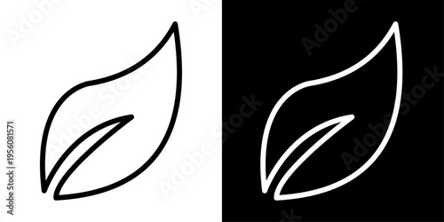 Eco leaf icon representing sustainability, environment protection, green energy, nature conservation and eco-friendly lifestyle concepts.