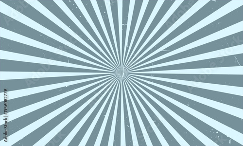 Sunburst retro sun rays background. Abstract summer illustration. Vintage radial blue texture. vector. EPS 10