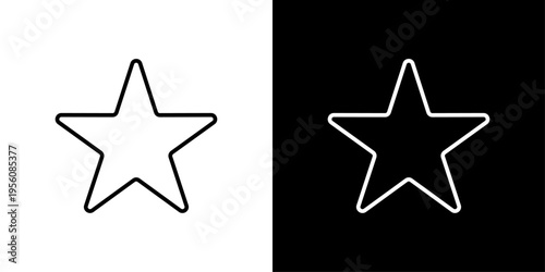 Star Icon Sheet Black And White