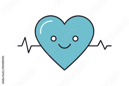 Abstract heartbeat EKG line graphic in red, symbolizing health, life, and medical technology on a clean white background.