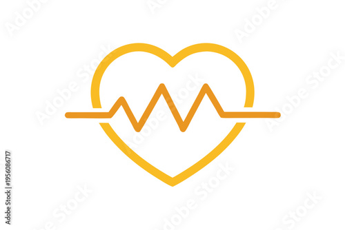 A vibrant red line graph of a pulse, symbolizing life's fluctuations and health monitoring on a clean white backdrop.