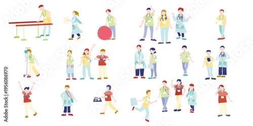 医療スタッフのイラストセット