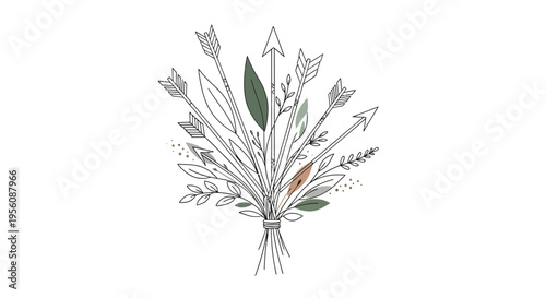 Dried bouquet of wild flowers.