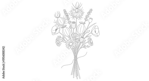 Bouquet of Wildflowers in Bloom.