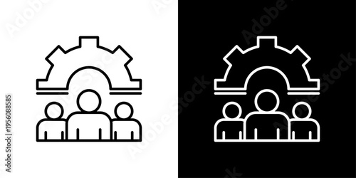 Teamwork Icon Sheet Black And White