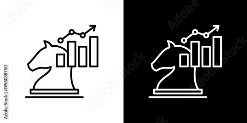 Strategy Icon Sheet Black And White