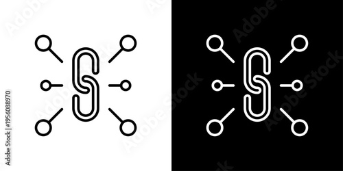 Connect Icon Sheet Black And White