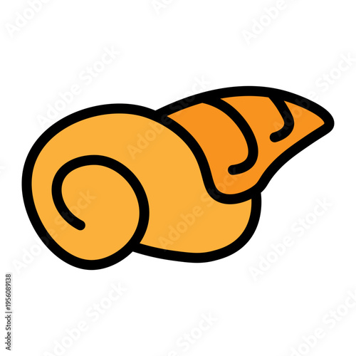 Snail Shell Vector Filled Icon Design