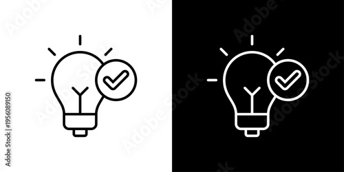 Idea Icon Sheet Black And White