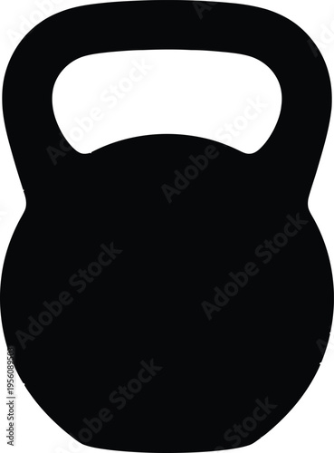 Professional 3D illustration of a heavy black iron kettlebell and steel dumbbell weightlifting equipment for gym fitness strength training and bodybuilding exercise isolated on a white background