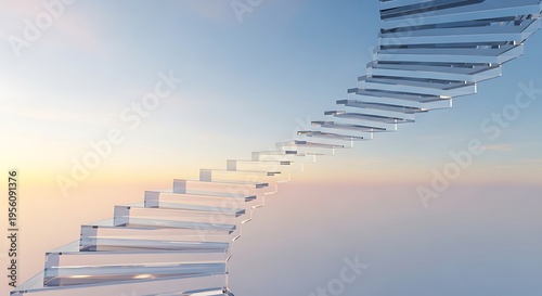 Wallpaper Mural Ice cubes rising up to clear blue sky at sunset Torontodigital.ca