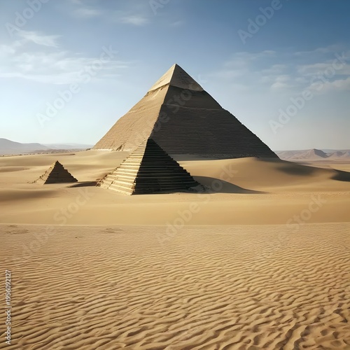 Ancient Pyramids Standing Tall in the Desert Sand