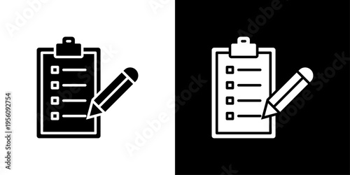 Clipboard Icon Sheet Black And White