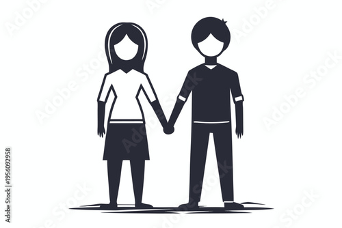 Abstract line art representing hands holding, symbolizing connection, support, and a shared bond.