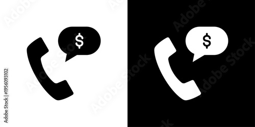 Telephone Icon Sheet Black And White