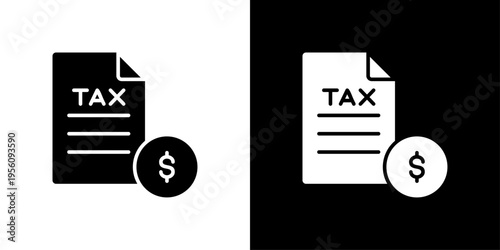 Tax Icon Sheet Black And White