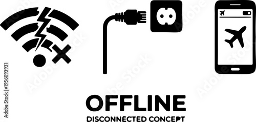 Minimal vector design of an MP3 player and mobile phone with QR code icon in a clean modern style