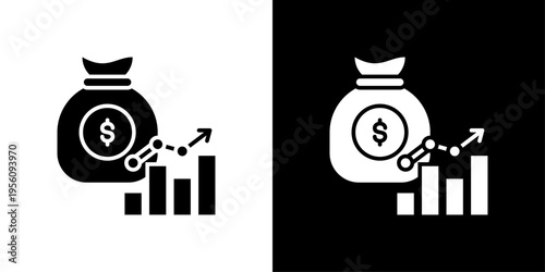 Wealth Icon Sheet Black And White