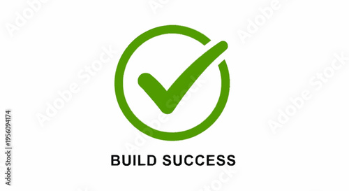 Green checkmark success concept logo design.