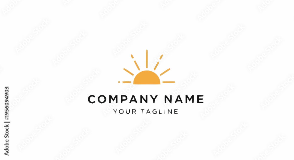 Fototapeta premium Sunrise company logo template design.
