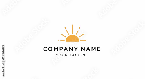 Sunrise company logo template design.