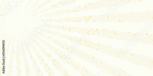 Golden sunburst with radiating lines and a speckled bright background
