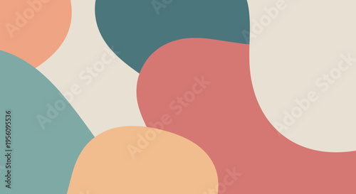 Editable modern social media banner with isolated shapes on white background