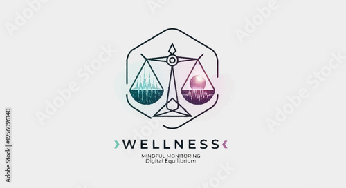 Wellness and balance concept logo design.