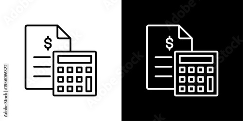 Calculator Icon Sheet Black And White