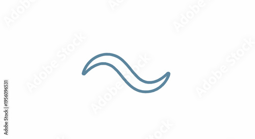 Free Download A simple blue wavy line design element. - GFXLoad