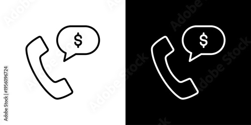 Telephone Icon Sheet Black And White