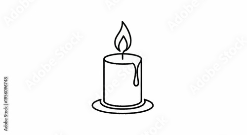 A simple line drawing of a candle.