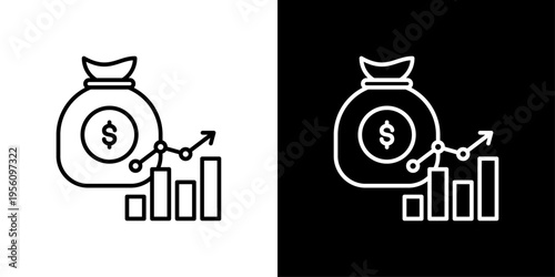 Wealth Icon Sheet Black And White