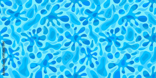 Abstract blue pattern resembling water or fluid shapes