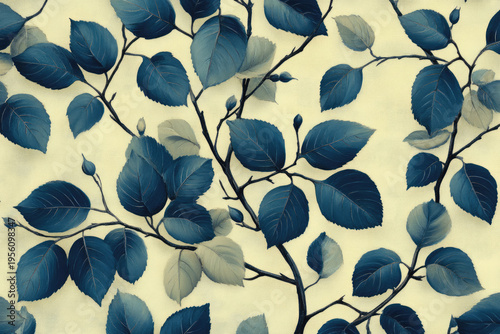 Delicate Floral Pattern with Nature-Inspired Earthy Tones