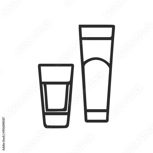 Shot Glass And Bottle Icon