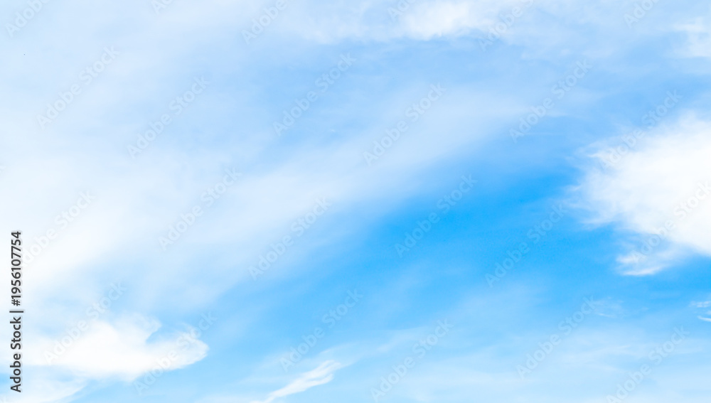 Obraz premium Sky cloud blue nature background paronama web cloudy summer winter season day, light beauty horizon spring brigth gradient calm abstract backdrop air nature view wallpaper landscape environment