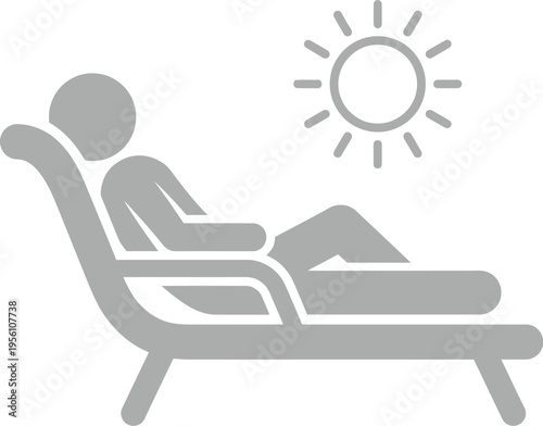 A person relaxing on a lounge chair under the sun