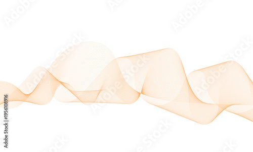 Abstract colorful smooth wave on a white background. Dynamic sound wave. Design element. Vector illustration.