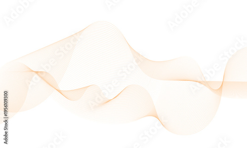 Abstract colorful smooth wave on a white background. Dynamic sound wave. Design element. Vector illustration.